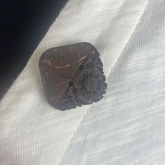 Soft Surroundings Slubbed Cotton Funky Button Front Shirt PXL - Picture 9 of 11